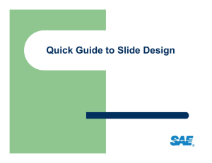 Quick Guide to Slide Design