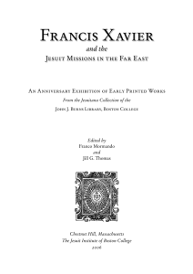 Francis Xavier and the Jesuit Missions in the Far East