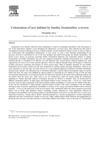 Colonization of new habitats by benthic foraminifera: a review Elisabeth Alve
