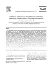 Taphonomic experiments on marginal marine foraminiferal