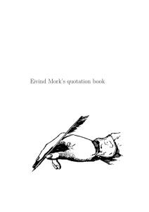 Eivind Mork’s quotation book