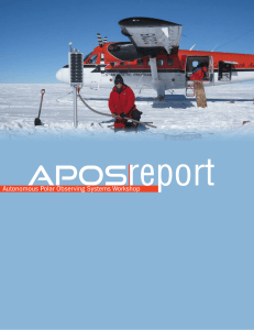 report APOS Autonomous Polar Observing Systems Workshop