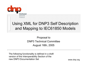 Using XML for DNP3 Self Description and Mapping to IEC61850 Models