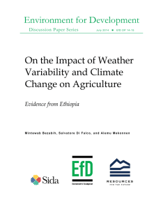 Environment for Development On the Impact of Weather Variability and Climate