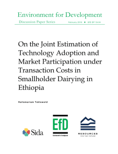 Environment for Development On the Joint Estimation of Technology Adoption and