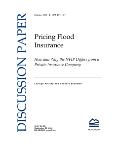 DISCUSSION PAPER Pricing Flood Insurance