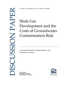 Shale Gas Development and the Costs of Groundwater