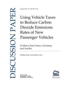 DISCUSSION PAPER Using Vehicle Taxes to Reduce Carbon