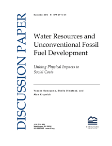 ER DISCUSSION PAP Water Resources and