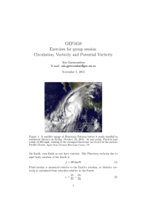 GEF3450 Exercises for group session: Circulation, Vorticity and Potential Vorticity Ada Gjermundsen