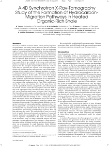 A 4D Synchrotron X-Ray-Tomography Study of the Formation of Hydrocarbon- Organic-Rich Shale