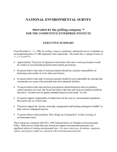 NATIONAL ENVIRONMENTAL SURVEY the polling company ™ PREPARED BY