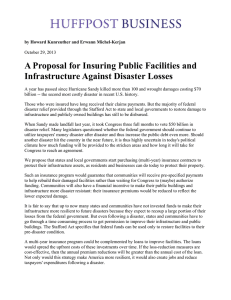 A Proposal for Insuring Public Facilities and Infrastructure Against Disaster Losses