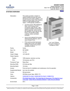 SAG581122500 SYSTEM OVERVIEW