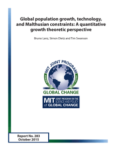 Global population growth, technology, and Malthusian constraints: A quantitative growth theoretic perspective