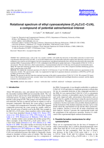 Astronomy Astrophysics ≡ Rotational spectrum of ethyl cyanoacetylene (C