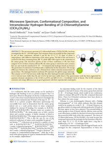 Microwave Spectrum, Conformational Composition, and Intramolecular Hydrogen Bonding of (2-Chloroethyl)amine
