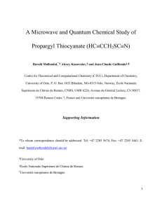 A Microwave and Quantum Chemical Study of Propargyl Thiocyanate (HC CCH SC