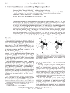 A Microwave and Quantum Chemical Study of Cyclopropaneselenol Rajmund Mokso, Harald Møllendal,*