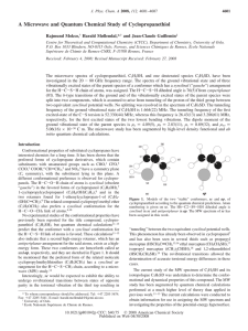 A Microwave and Quantum Chemical Study of Cyclopropanethiol Rajmund Mokso, Harald Møllendal,*