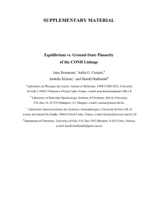 SUPPLEMENTARY MATERIAL Equilibrium vs. Ground-State Planarity of the CONH Linkage Jean Demaison,