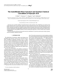 The Submillimeter-Wave Spectrum and Quantum Chemical Calculations of Glyoxylic Acid †