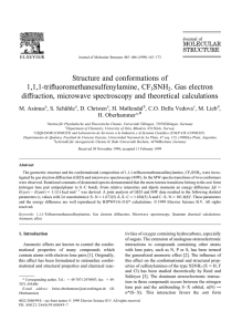 Structure and conformations of 1,1,1-trifluoromethanesulfenylamine, CF SNH . Gas electron