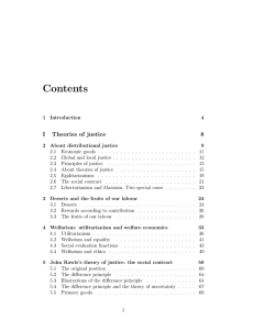 Contents I Theories of justice 8