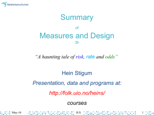 Summary Measures and Design Hein Stigum Presentation, data and programs at: