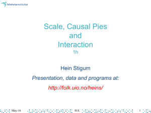 Scale, Causal Pies and Interaction Hein Stigum
