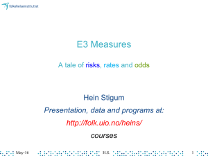 E3 Measures Hein Stigum Presentation, data and programs at: