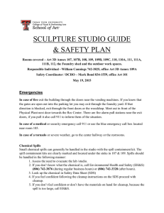 SCULPTURE STUDIO GUIDE &amp; SAFETY PLAN