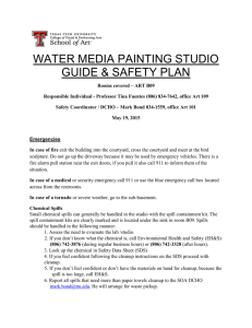 WATER MEDIA PAINTING STUDIO GUIDE &amp; SAFETY PLAN