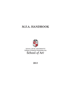 M.F.A. HANDBOOK 2013