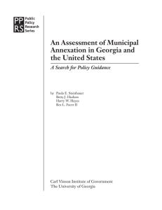 PP RS An Assessment of Municipal Annexation in Georgia and