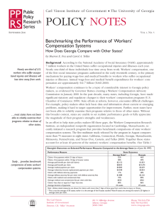 Benchmarking the Performance of  Workers’ Compensation Systems