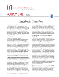 Policy Brief Interbasin Transfers 2010