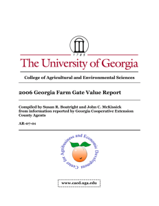 2006 Georgia Farm Gate Value Report