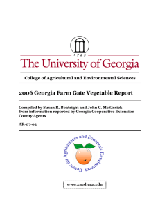 2006 Georgia Farm Gate Vegetable Report
