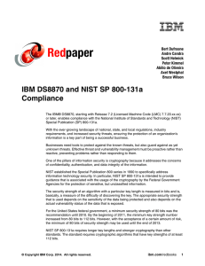 Red paper IBM DS8870 and NIST SP 800-131a Compliance