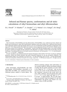 Infrared and Raman spectra, conformations and ab initio