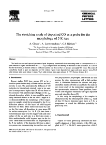The  stretching  mode  of deposited  CO ... morphology  of 5  K  ices CHEMICAL PHYSICS