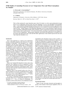 FTIR Studies of Annealing Processes in Low Temperature Pure and... Ice Samples A. Givan and A. Loewenschuss*