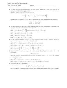 Math 333 (2015) - Homework 3 Due: October 15, 2015. NAME: