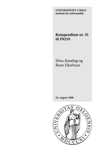 Kompendium nr. 51 til IN210 Dino Karabeg og Rune Djurhuus