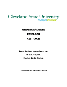 UNDERGRADUATE RESEARCH ABSTRACTS
