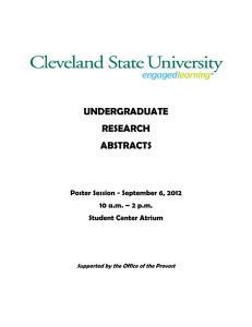 UNDERGRADUATE RESEARCH ABSTRACTS