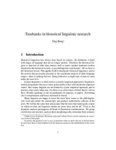 Treebanks in historical linguistic research 1 Introduction Dag Haug