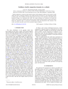 Oscillatory ductile compaction dynamics in a cylinder * Lina Uri,