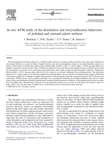 In situ AFM study of the dissolution and recrystallization behaviour